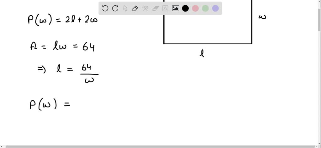 solved-the-area-of-a-rectangle-is-64-square-inches-express-the