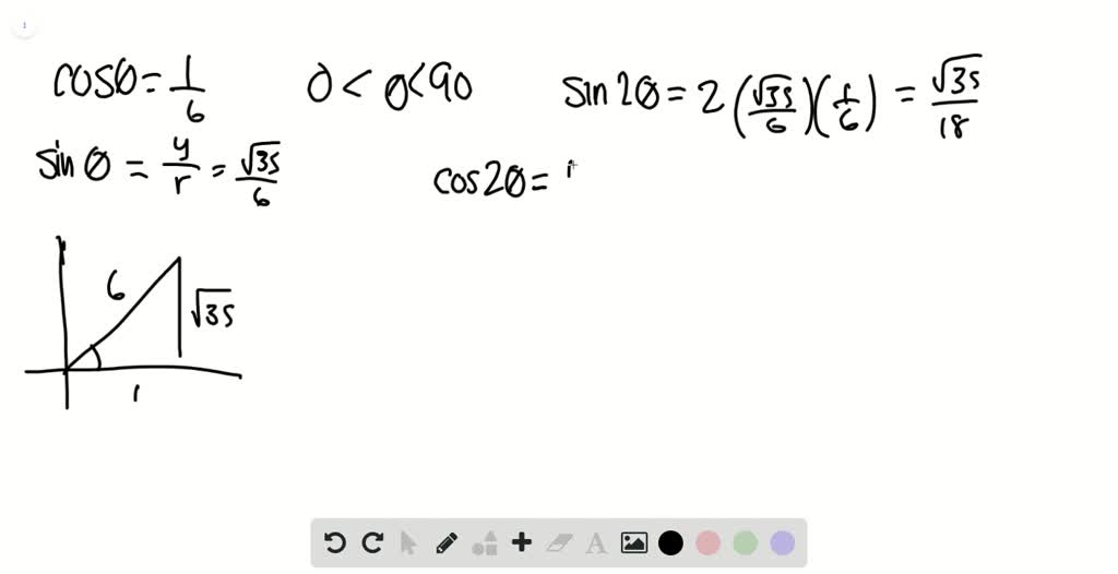 SOLVED:Find the exact values of sin2 θ, cos2 θ, sin(θ)/(2), and cos(θ ...