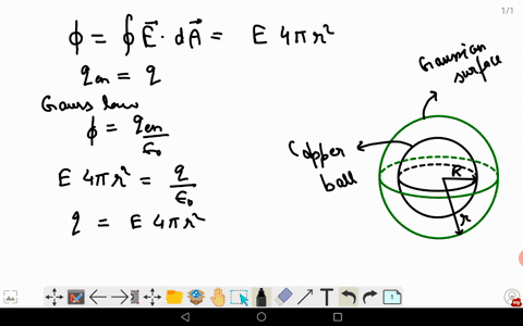 the-electric-field-100-mathrmcm-from-the-surface-of-a-copper-ball-of-radius-50-mathrmcm-is-directed-