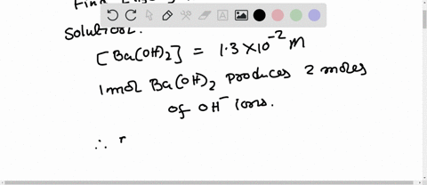 calculate-the-hydronium-ion-concentration-at-25circ-mathrmc-in-a-13-times-10-2-m-mathrmbamathrmoh_2-