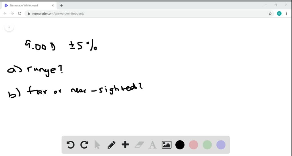 SOLVEDPrescriptions for vision correction are given in units called diopters (D). Determine the