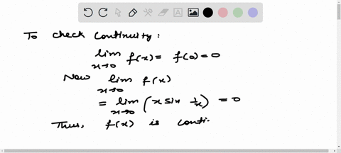 let-fx-begincasesx-sin-leftfrac1xright-x-neq-0-0-x0endcases-examine-the-continuity-and-the-different