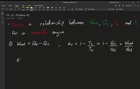 show-that-in-a-reversible-engine-the-amount-of-heat-q_c-exhausted-to-the-cold-reservoir-is-related-t