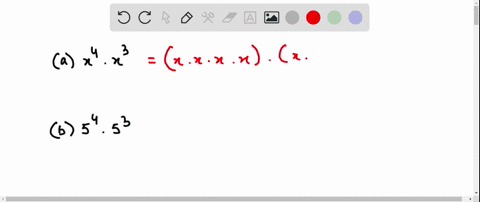 expand-the-following-expressions-first-then-simplify-using-exponents-a-x4-cdot-x3-b-54-cdot-53