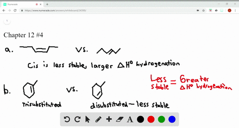 which-alkene-in-each-pair-has-the-larger-heat-of-hydrogenation