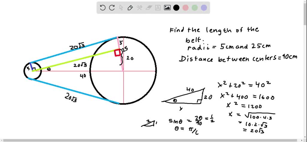 SOLVED Two Pulleys Are Connected By A Belt The Radii Of The Pulleys 