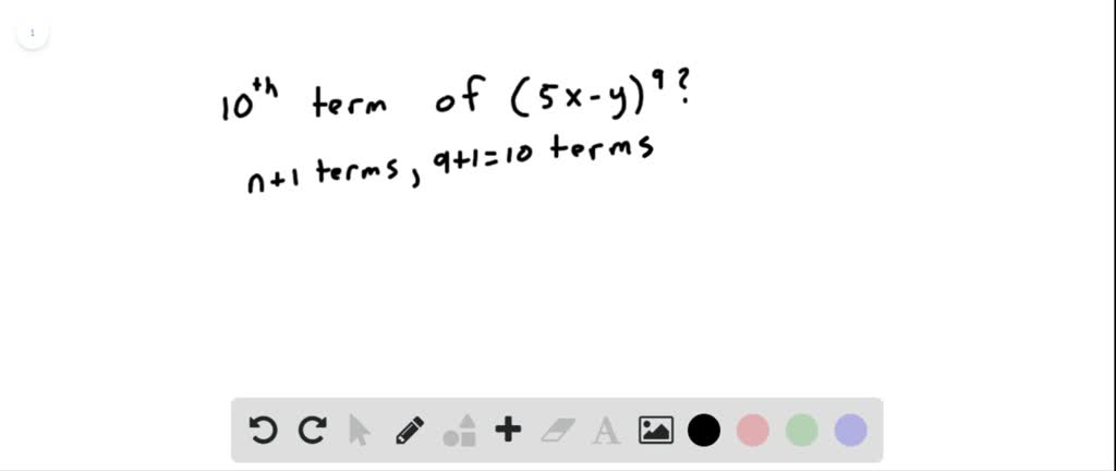 solved-find-the-indicated-term-the-tenth-term-of-the-expansion-of-5-x