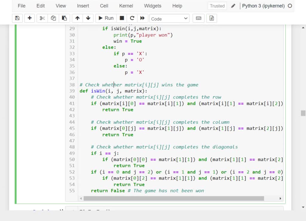 SOLVED:(Game: play a tic-tac-toe game) In a game of tic-tac-toe, two ...