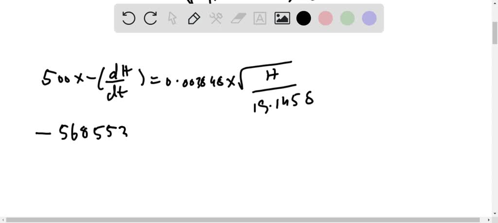 Estimate the time required for the water depth in the reservoir shown ...