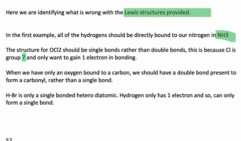 SOLVED:Determine what is wrong with each Lewis structure and write the ...