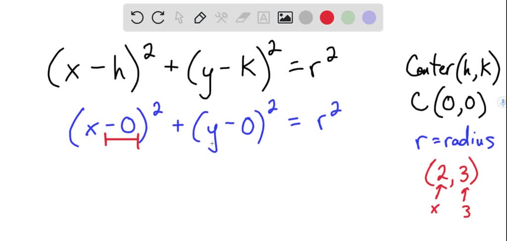 find an equation of a circle that satisfies the given conditions