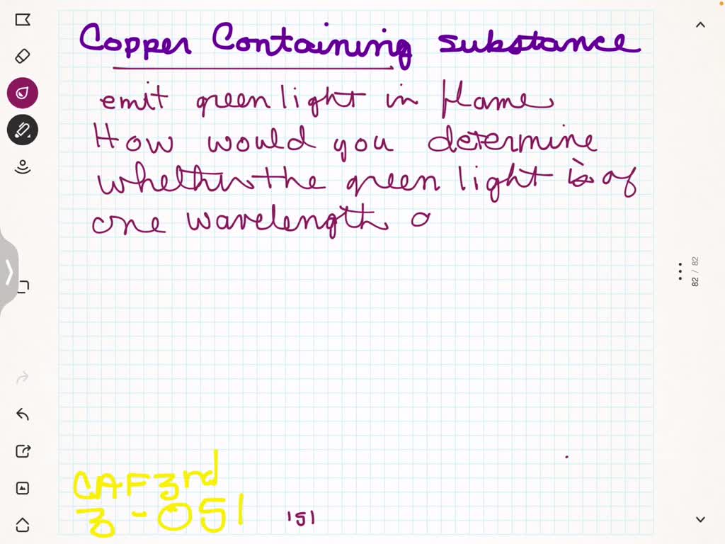 SOLVEDSome coppercontaining substances emit green light when they are