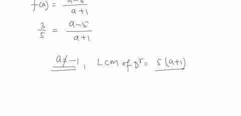a-rational-function-f-is-given-find-all-values-of-a-for-which-fa-is-the-indicated-value-fxfracx-5x1-
