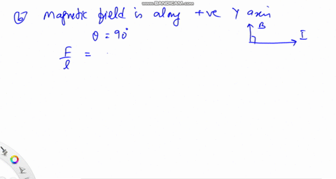 a-wire-carries-a-current-of-10-a-in-the-x-direction-in-a-uniform-magnetic-field-of-040-mathrmt-find-