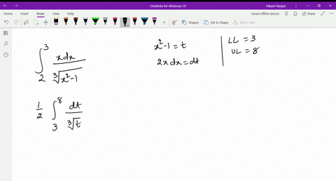 use-a-change-of-variables-to-evaluate-the-following-integrals-int_23-fracxsqrt3x2-1-d-x