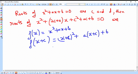if-the-roots-of-x2a-xb0-are-c-and-d-then-roots-of-x22-ca-xc2a-cb0-are-a-1-d-c-b-0-d-c-c-1-c-d-d-none