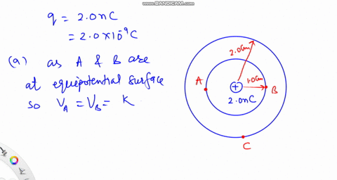 a-what-is-the-electric-potential-at-points-a-b-and-c-in-figure-p2116-b-what-is-the-potential-energy-