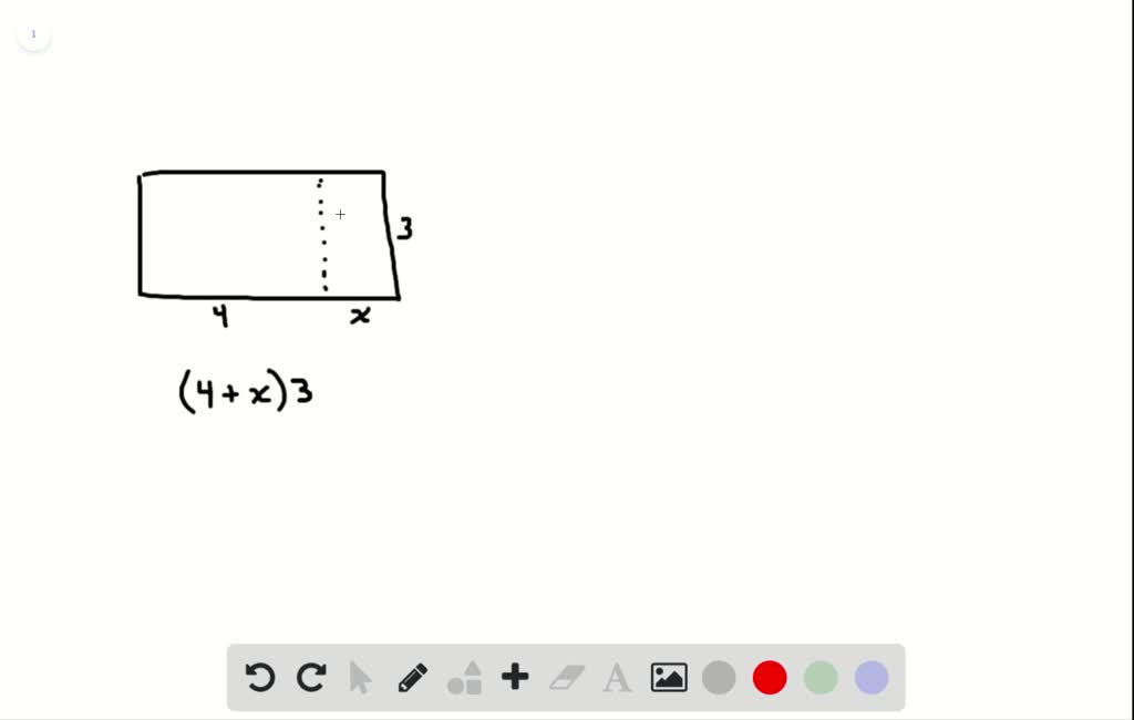 SOLVEDUse the area model to find two expressions for the area of the
