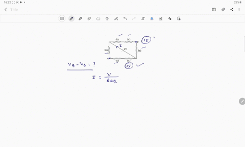 in-the-circuit-shown-in-figure-the-potential-difference-between-the-points-a-and-b-will-be-a-frac23-