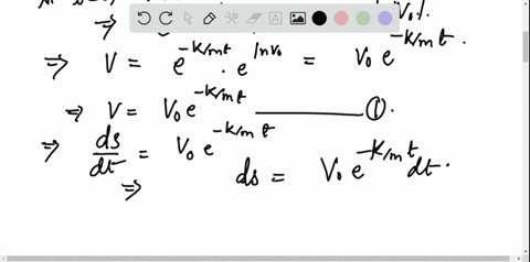 an-object-of-mass-m-is-moving-horizontally-through-a-medium-which-resists-the-motion-with-a-force-2