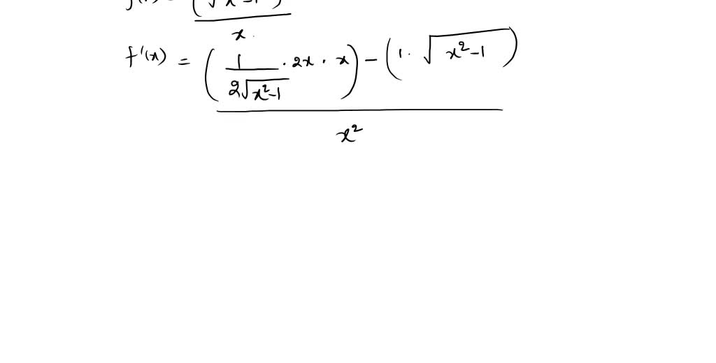 Solved Find The Derivative Of The Given Function F X √ X 2 1 X