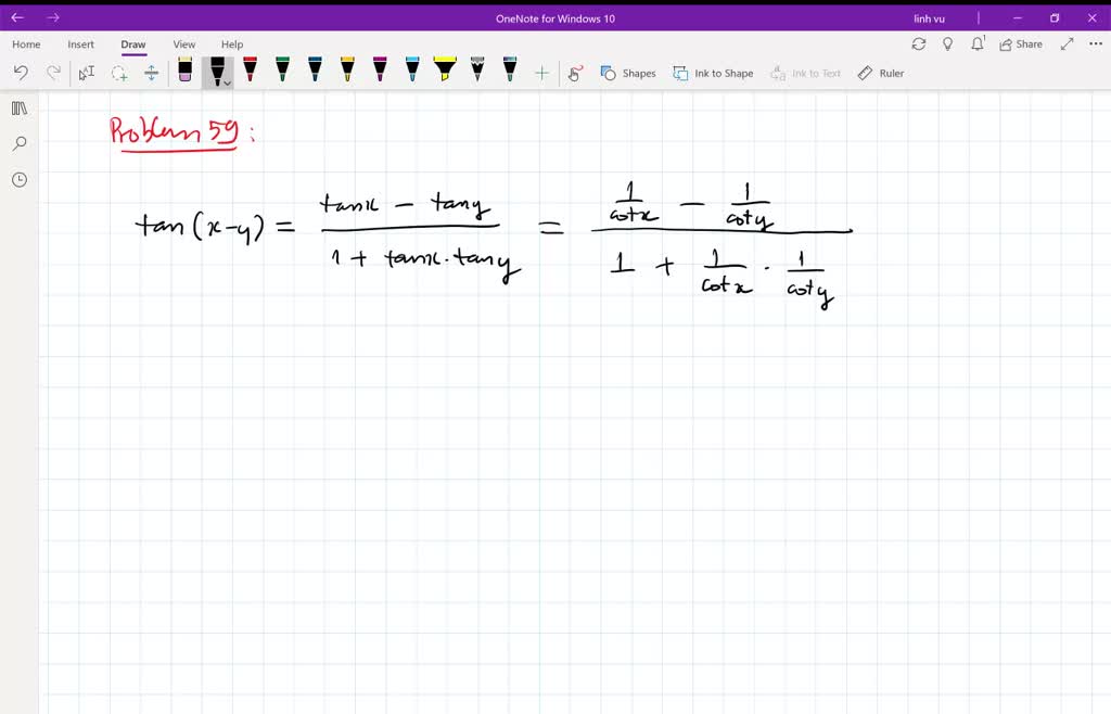 SOLVEDVerify each identity. tan(xy)=(cotycotx)/(cotx coty+1)