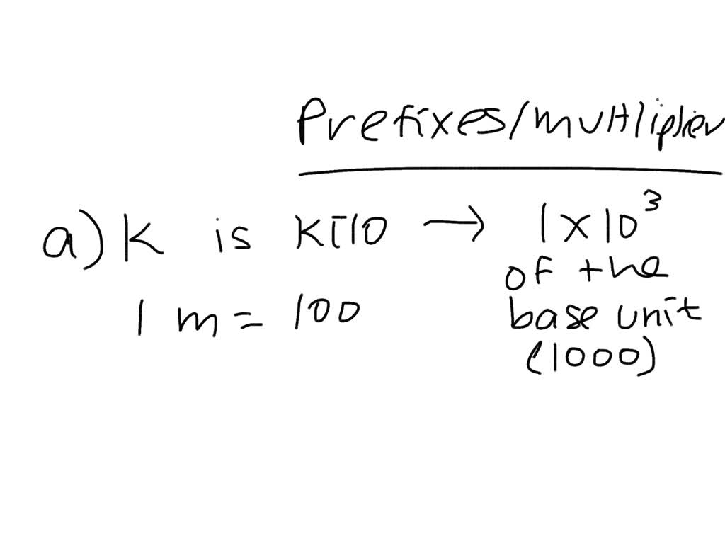 Indicate What Multiplier Each Prefix Represents A K B M C M Numerade