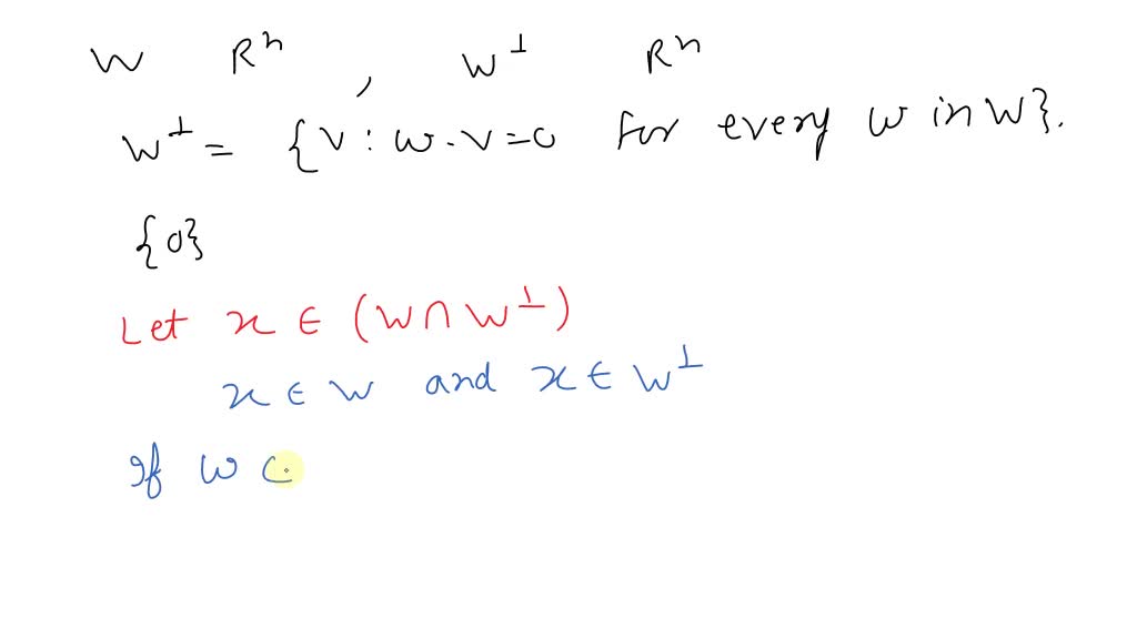 Solved Let U And W Be Subspaces Of V Prove That U W 0 U 0 ∩w 0 Let ϕ∈ U W 0 Then