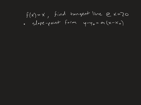 find-the-equation-of-the-line-tangent-to-the-function-at-the-given-pointfxx-at-x20