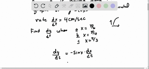 a-point-is-moving-along-the-graph-of-the-given-function-at-the-rate-d-x-d-t-find-d-y-d-t-for-the-g-4
