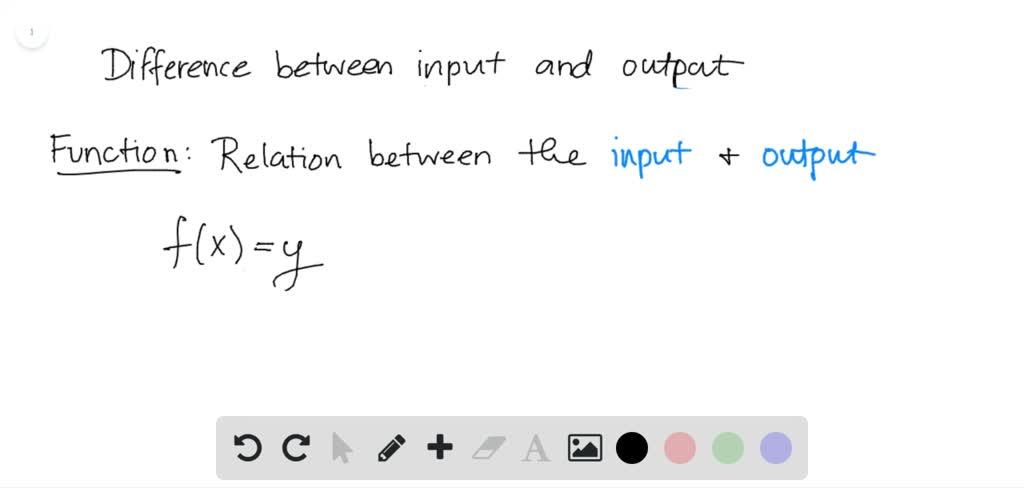 ⏩SOLVED:What is the difference between the input and the output of a