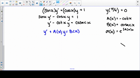 solve-the-initial-value-problem-sin-x-yprimecos-x-y1-quad-yleftfracpi4right0