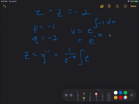 SOLVED:Bernoulli Differential Equations. In each of Problems 13 through ...