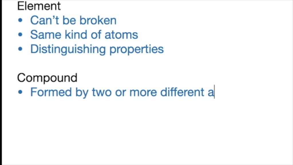 SOLVED:How can you tell the difference between an element and a compound?