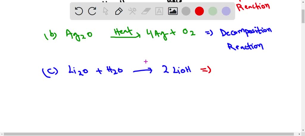 SOLVED:Predict The Product(s) Of The Following Reactions: A Heat ? B ...