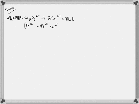 dichromate-ion-oxidizes-mathrmfe2-ion-in-aqueous-acidic-solution-producing-mathrmfe3-and-mathrmcr3-b