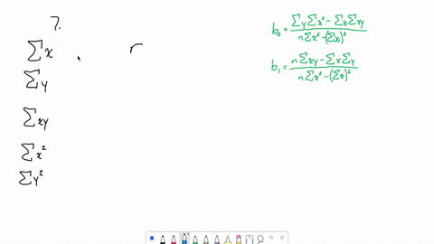 a-by-hand-draw-a-scatter-diagram-treating-x-as-the-explanatory-variable-and-y-as-the-response-variab