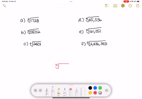 use-your-calculator-to-evaluate-each-of-the-following-a-sqrt31728-b-sqrt35832-c-sqrt42401-d-sqrt4655