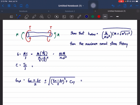 if-a-solid-shaft-having-a-diameter-d-is-subjected-to-a-torque-mathbft-and-moment-mathbfm-show-that-2