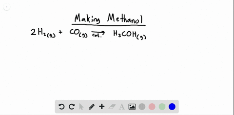 methanol-mathrmch_3-mathrmoh-is-made-by-using-a-catalyst-to-react-carbon-monoxide-with-hydrogen-at-h