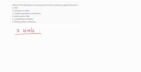 which-of-the-following-is-not-among-the-first-line-of-defenses-against-infection-a-skin-b-lysozyme-i