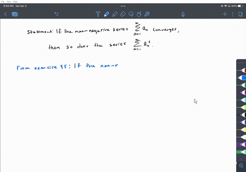 use-the-result-of-exercise-95-to-prove-that-if-the-nonnegative-series-sum_n1infty-a_n-converges-then