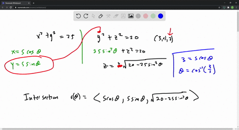 find-a-vector-equation-for-the-tangent-line-to-the-curve-of-intersection-of-the-cylinders-x2-y2-25-a