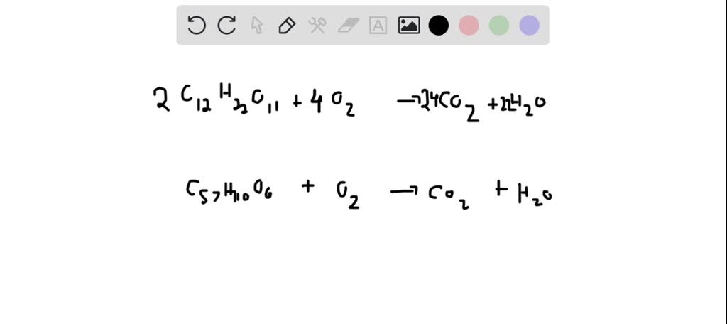 SOLVED:A Write balanced equations for the oxidation of sucrose (a ...