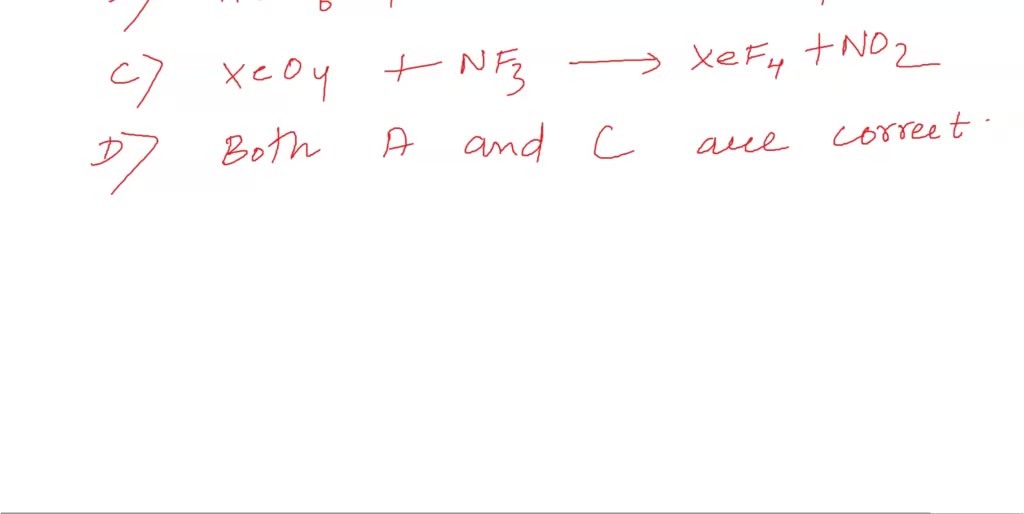 SOLVED:Select the correct statements: (a) XeF4 reacts with BCl3 to give ...