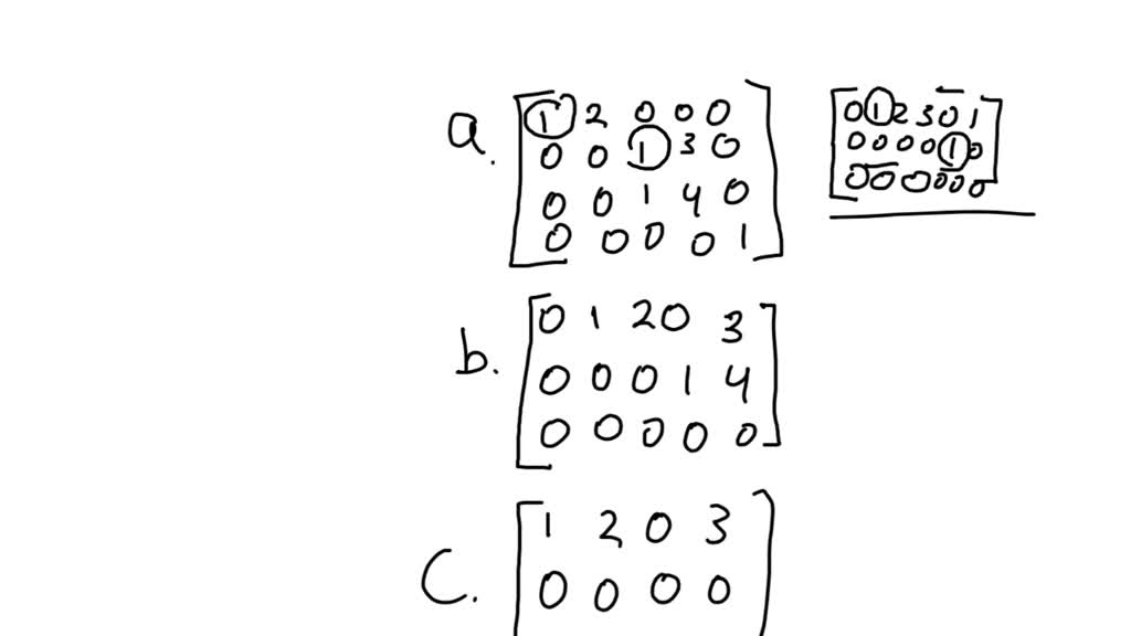 solved-reduce-the-following-matrices-to-row-echelon-form-using