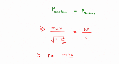 what-is-the-frequency-of-a-photon-that-has-the-same-momentum-as-a-neutron-moving-with-a-speed-of-150