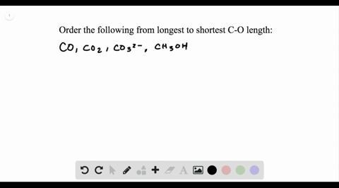 order-the-following-species-with-respect-to-carbonoxygen-bond-length-longest-to-shortest-mathrmco-qu