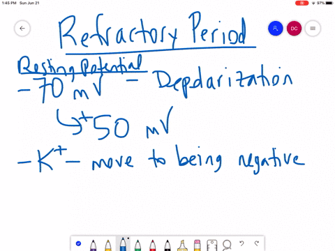 which-of-the-following-voltages-would-most-likely-be-measured-during-the-relative-refractory-period-