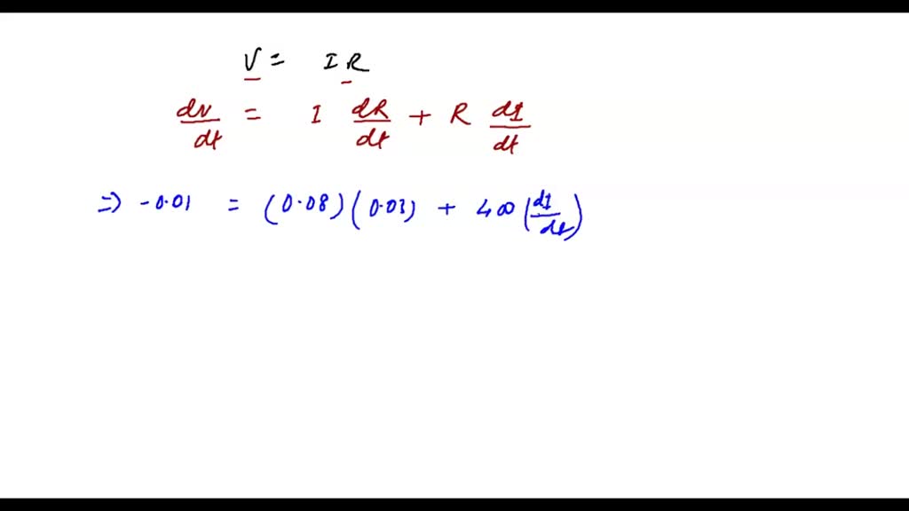 SOLVEDThe voltage V in a simple electrical circuit is slowly